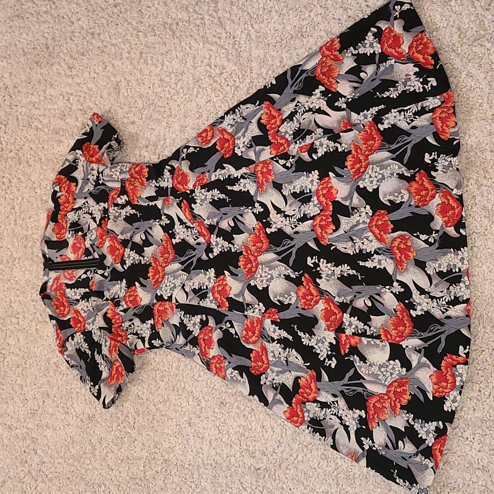 Silk Custom made vintage dress floral